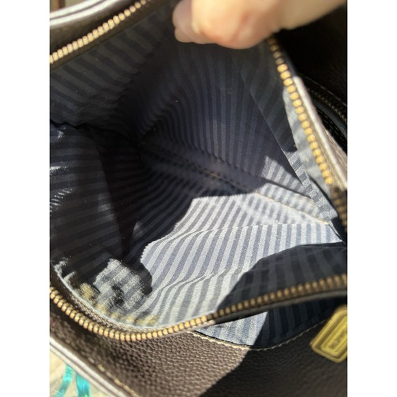 Vintage 90s COACH Sonoma 4924 Lg Chocolate Brown Shoulder Bag Pebbled Leather - Picture 9 of 12